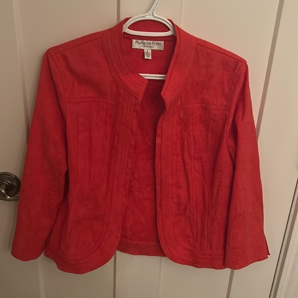 Proportion Petite Conrad C Orange Stretchy Blazer
